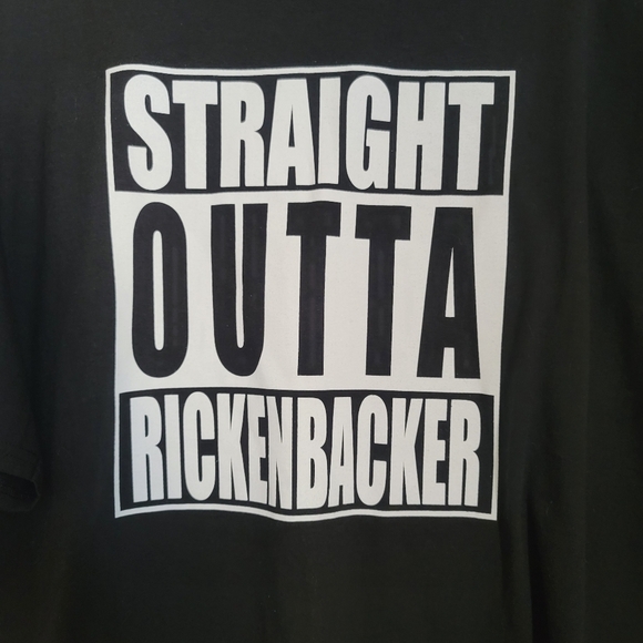 Death Proof Shirt Mens XXL Black Straight Outta Rickenbacker Short Sleeve - Picture 3 of 5